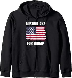 Australians for Trump shirt - 2024 Election Australia Zip Hoodie