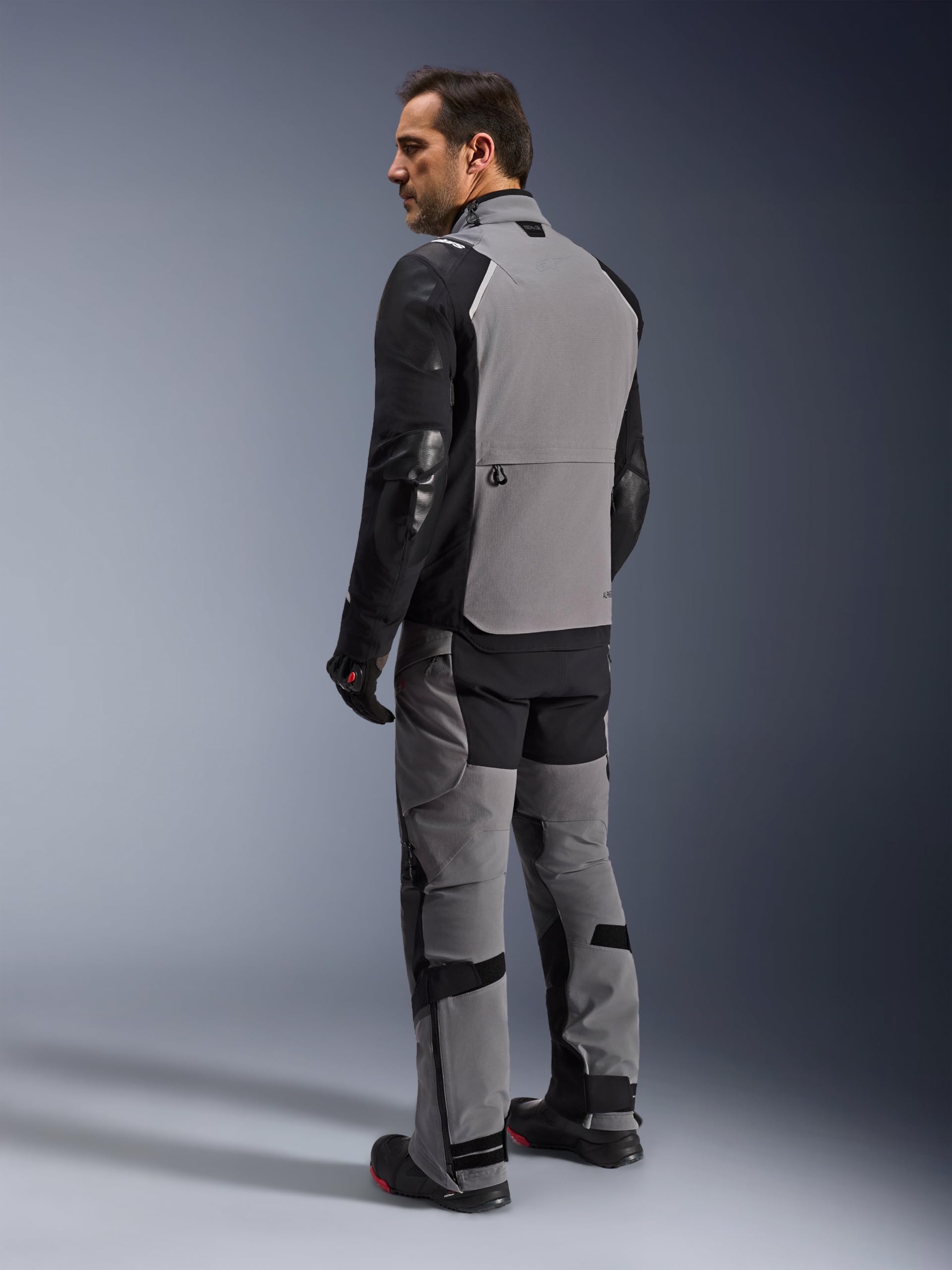 Alpinestars Andes Pro Drystar XF wodoodporna kurtka tekstylna motocyklowa, szary/czarny, L