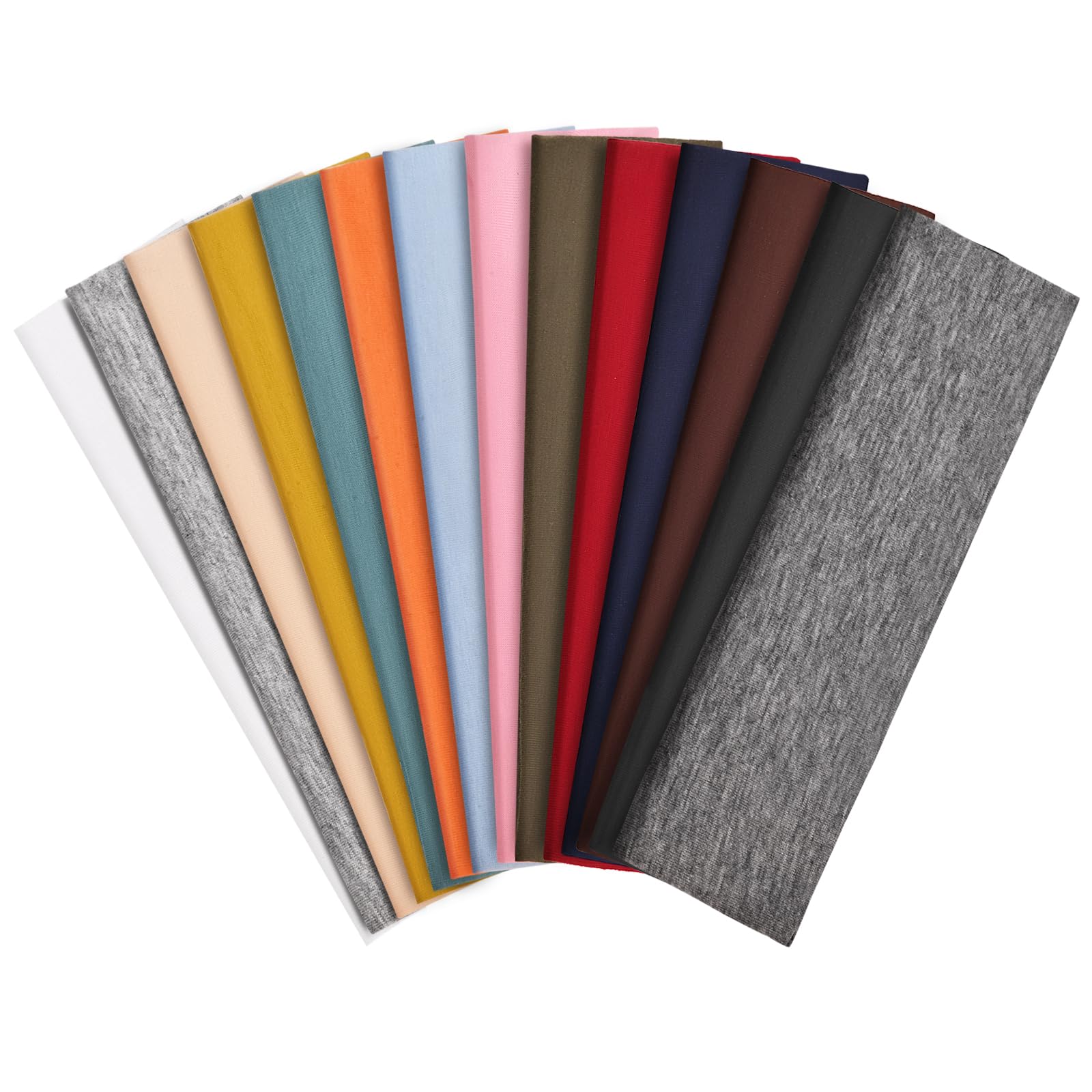 14 PCS Headbands for Women, Soft Elastic Hairbands, Fashion Non-Slip Cotton Sweat-Absorbent Sports Head Bands for Daily Workout, Running, Yoga, Makeup-image-37
