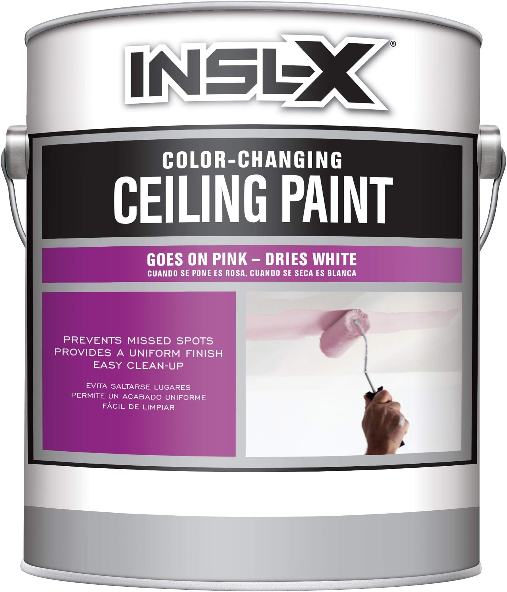 INSL-X Color-Changing Ceiling Paint, White, 1 Gallon