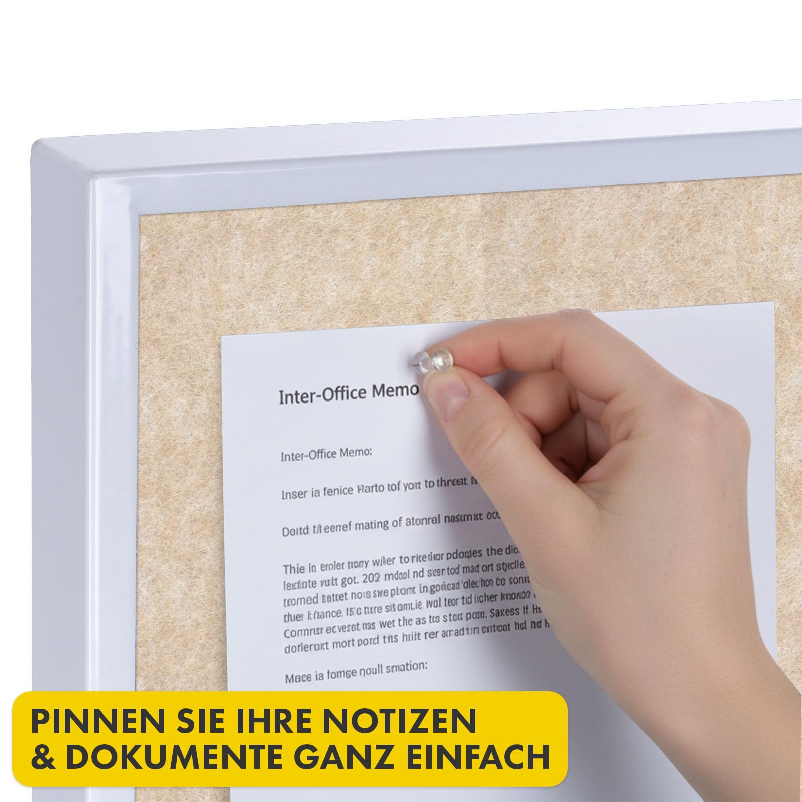 OfficeMarshal Moderationwand Doppelseitig 80 x 120 cm Präsentationstafel mit feststellbaren Rollen - Filztafel Pinnwand - Stabiler Metallrahmen - Giant (Beige)