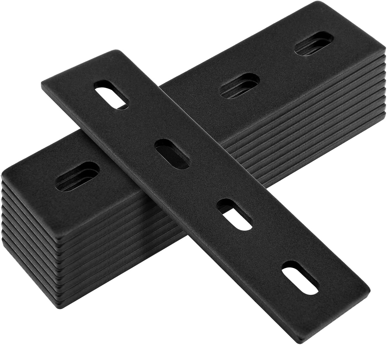 heneng 10 Pcs Flat Mending Plates, 6" x 1-1/2", Slot Fits 5/16" Screw,Slotted Straight Plate, 5/32" Thick