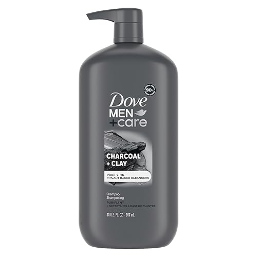 DOVE MEN+CARE DV M SH Charcoal 4p 31z Champú purificador de carbón + arcilla para un cabello más fuerte y resistente, con limpiadores a base de