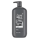 DOVE MEN+CARE Charcoal Pump Purifying Shampoo Charcoal + Clay for Stronger, More Resilient Hair, with Plant-Based Cleansers, 31 oz