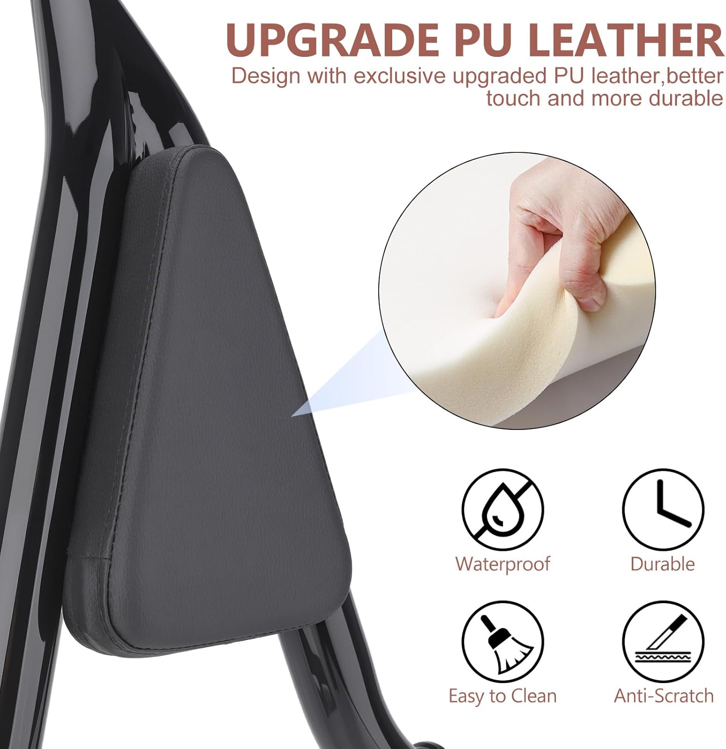 25-inch Height Black Sissy Bar, Detachable Passenger Backrest Rear Pad for Kawasaki Vulcan S EN 650 VN650 S650 650cc 2015-2023