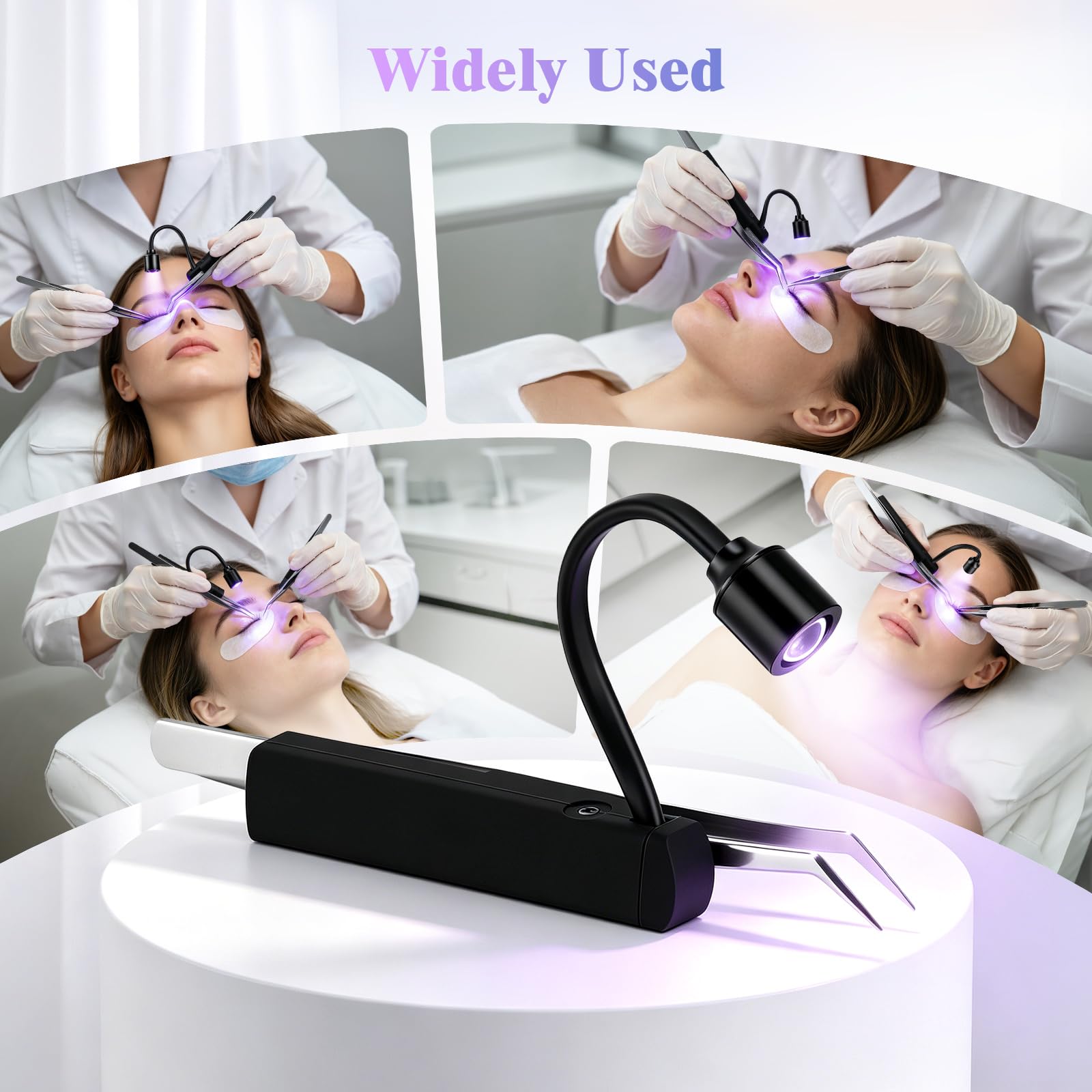 Mini UV Lampe Wimpernverlängerung, 1 W Hand-UV-Lampe mit Pinzette