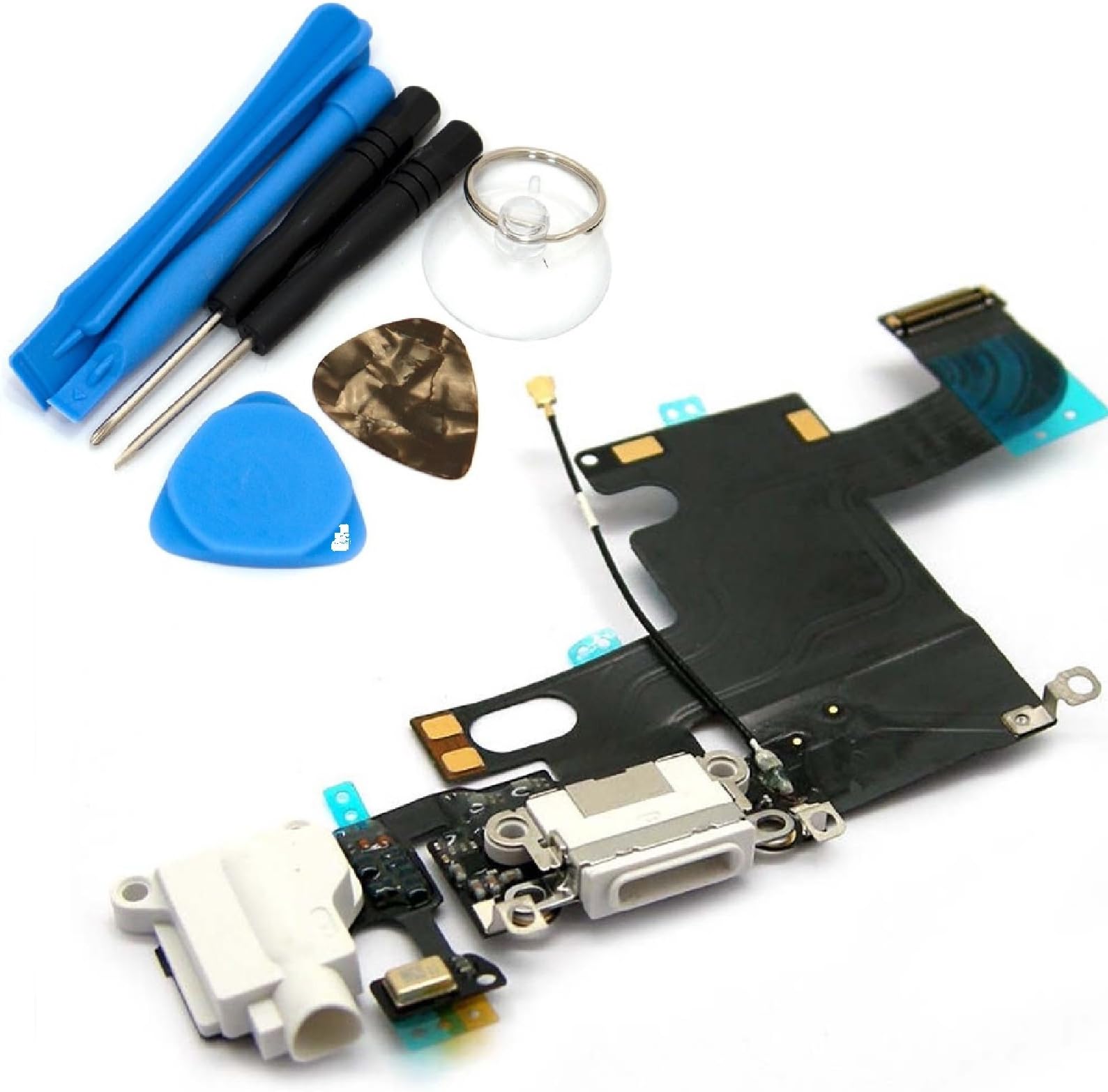 White Replacement Dock Connector Charging Port For iPhone 6 With Free Tool Kit
