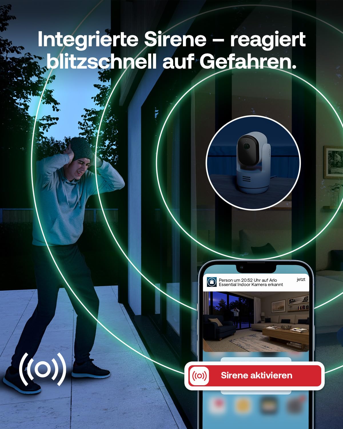 Arlo Indoor 3 HD PTZ Überwachungskamera Innen, 2er Set, Video, 360º Schwenkbar, 2-Wege-Audio, Bewegungsverfolgung, Kabelgebunden, für Babys, Haustiere, Hausüberwachung, mit Secure Plan Testzeitraum