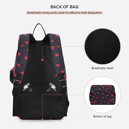 Miniatura 4 de Mochila de tenis de bádminton impermeable para San Valentín, corazón de amor rojo, 3 raquetas de bádminton para mujeres, hombres, adolescentes bolsa