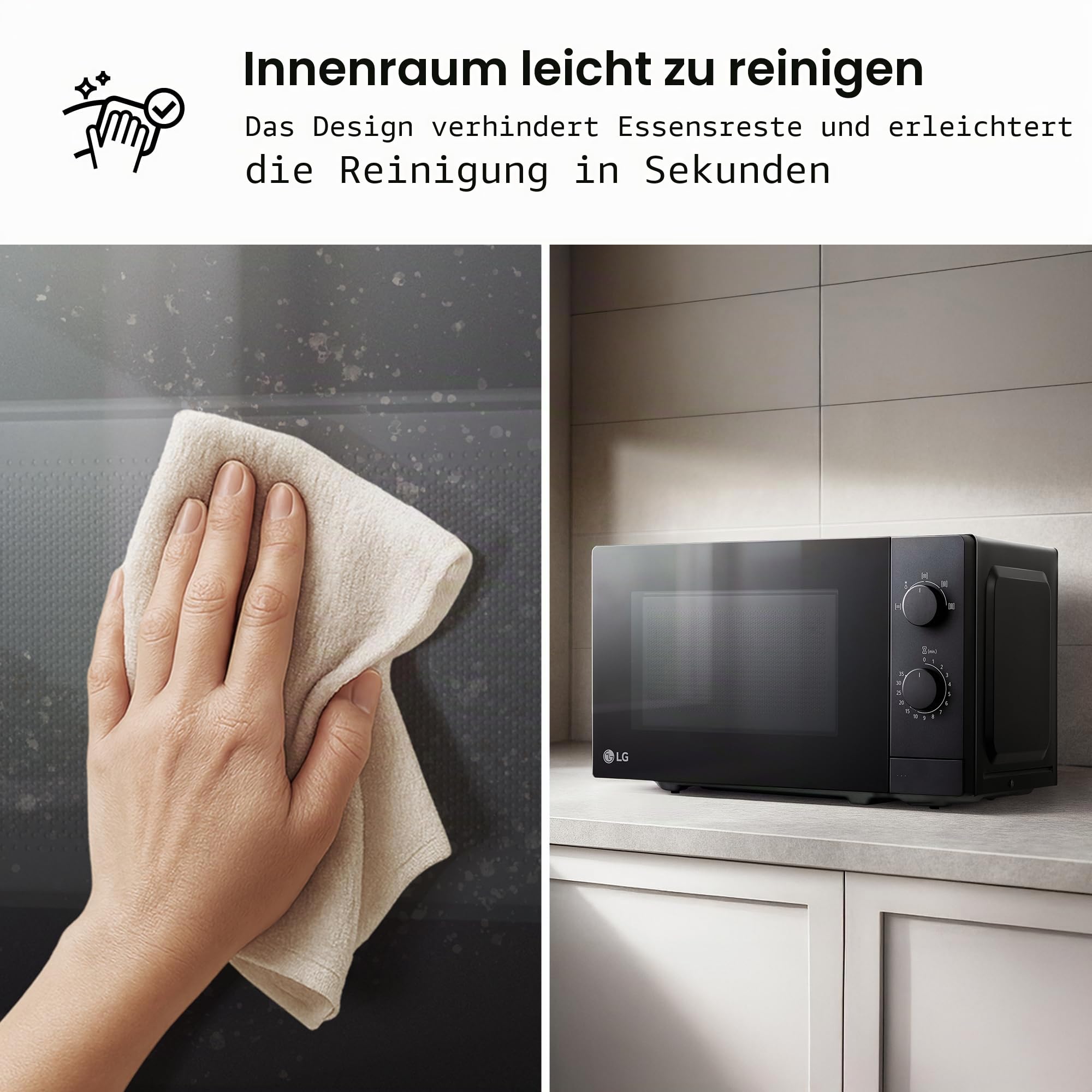 Micro-ondas LG 20L 700W Preto - MS2082F
