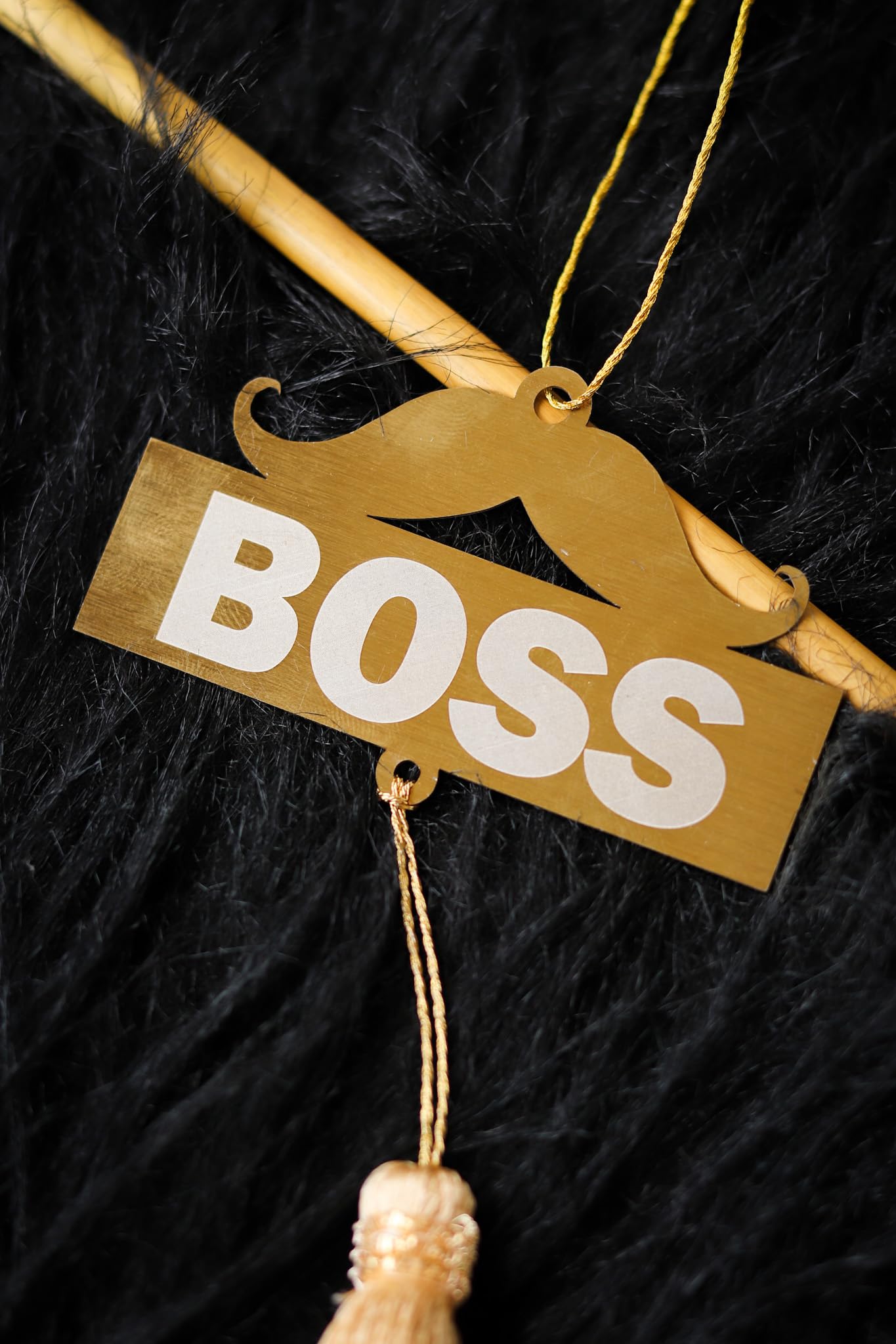 Quotes/Quotation Car Hanging Dream Catcher Accessories Best For Your Car Interior Decoration For Rear View Mirror Ornament Multipurpose Use Hanging, Gift, Home Decor (Boss)