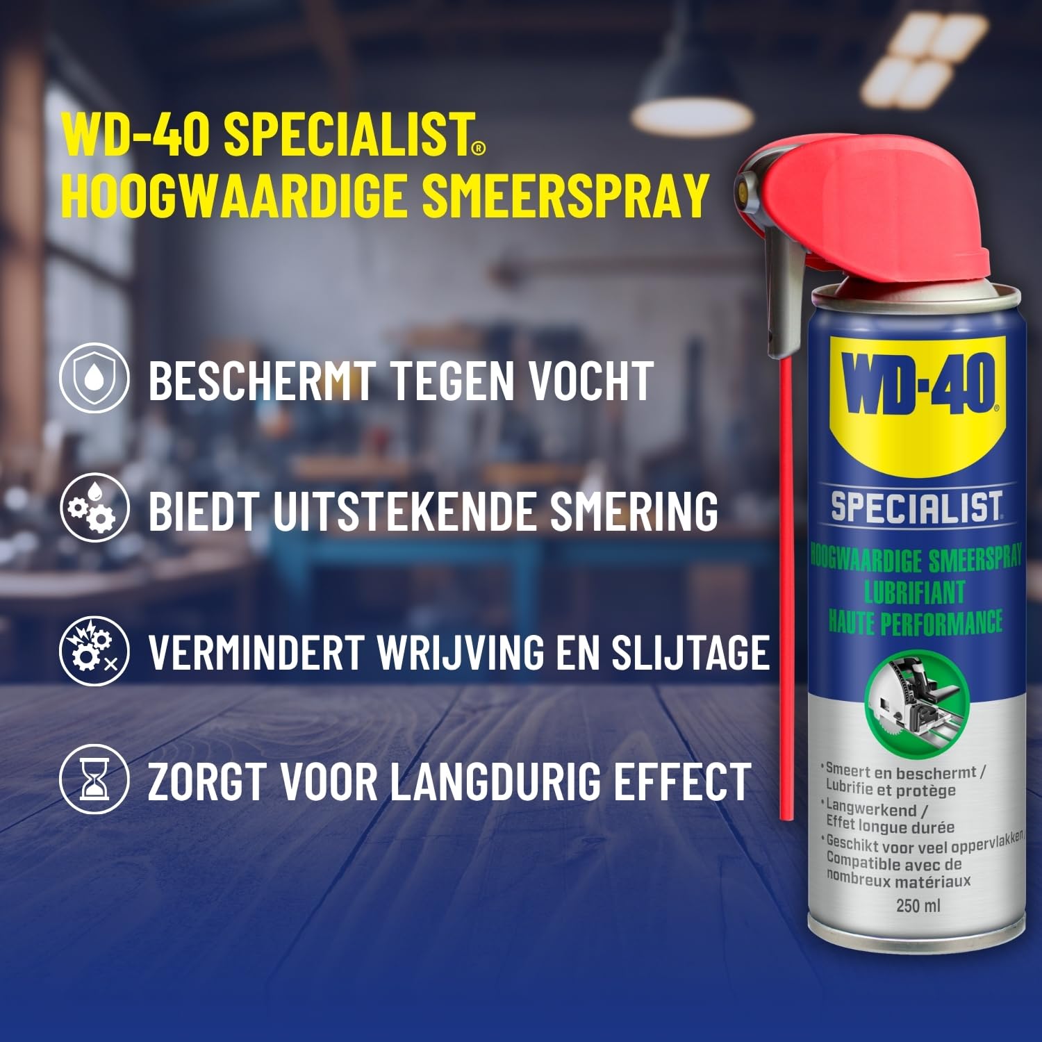 WD-40 Specialist PTFE Spray lubrificante, 250 ml, Grigio