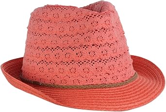 Cotton Lace Vented Fedora Hat 