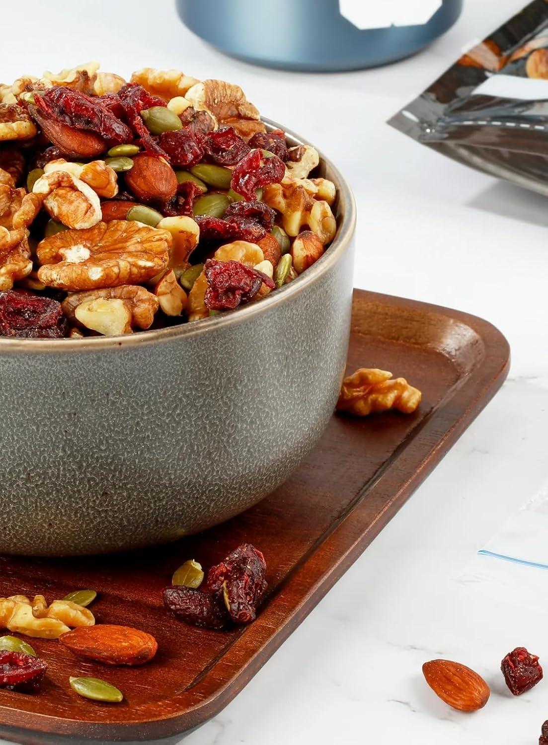 Omega 3 Nut Gluten Free Trail Mix: Cranberries, Pumpkin Seeds/Pepitas, Walnuts, Almonds, Pecans, Great Healthy Snack Snacking Nut Food Treat 22oz Value Bag