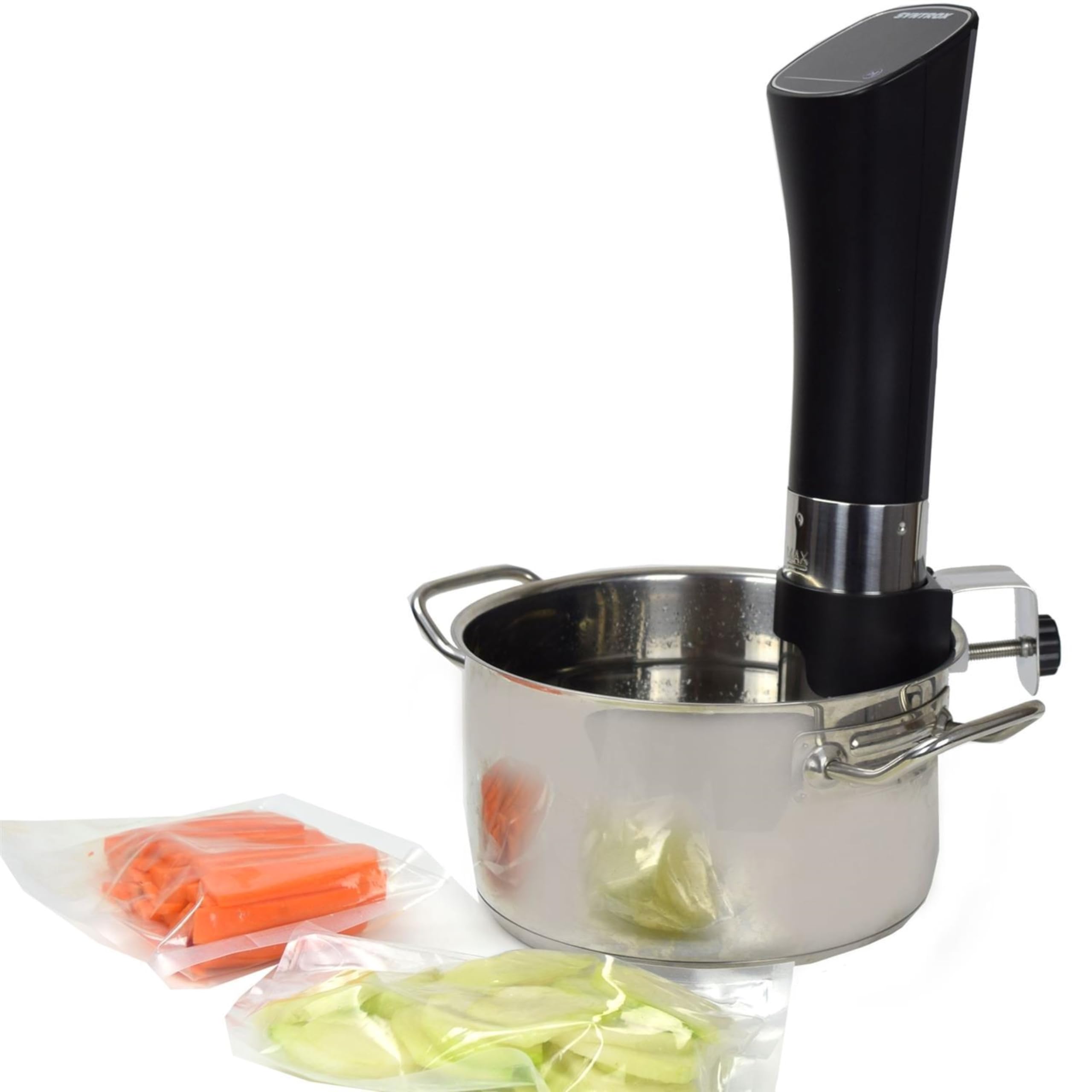 Syntrox Germany Sous Vide Stick | Garer | Stab | Kocher | Präzisionskocher | Kulambos, Küchengerät mit Timer, Niedrigtemperaturgaren, Edelstahl, 800 Watt