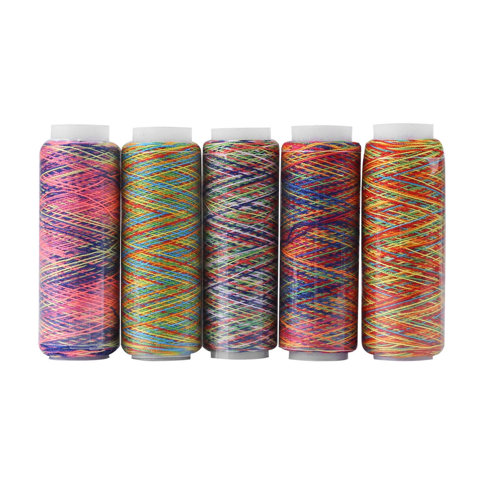 WGFOIP Variegated Embroidery Thread, Multi Coloured Quilting Embroidery Thread Spools Garment Accessory for Hand Sewing Quilting