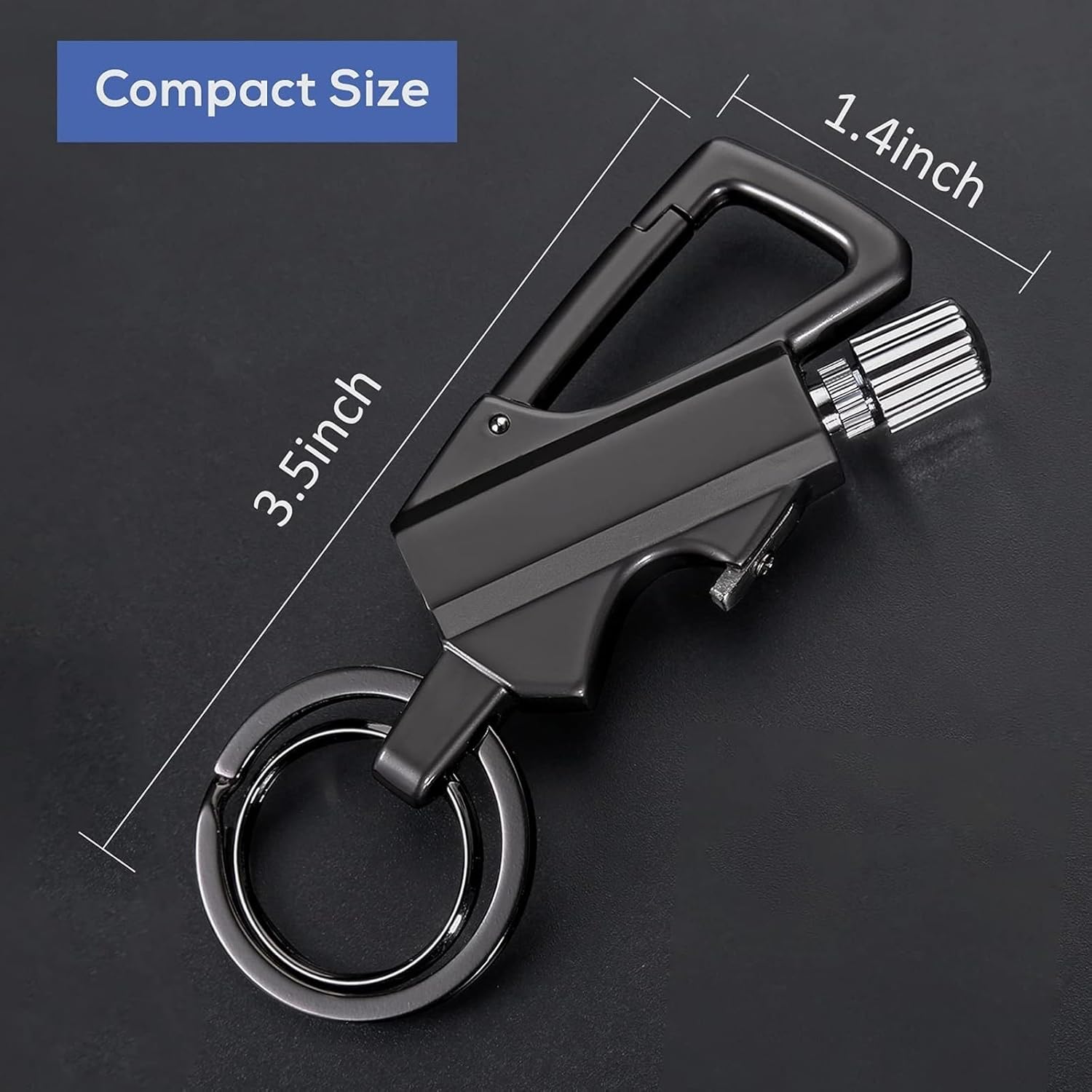 Keychain Lighter Refillable Kerosene Waterproof Lighter for Hiker Camping with Bottle Opener Keychain Permanent Match(2-Pack 1)