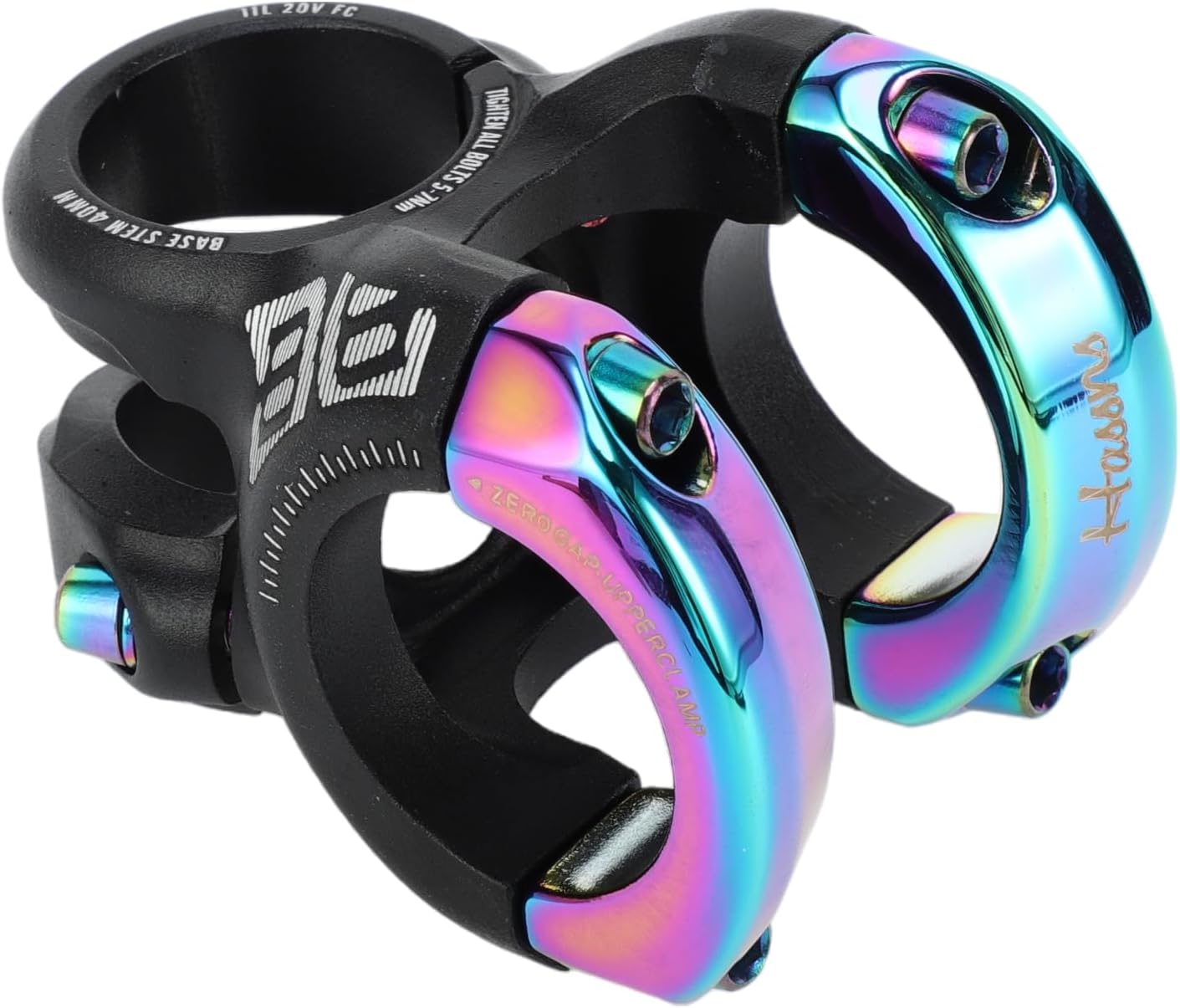 Mountain Bike Stem Short Handlebar, 31.8mm Stem 40mm, Road Bike MTB BMX Fixie Gear Cycling, 0-Degree Rise Cycles Short Stem, Black Assorted Color, 1Pc