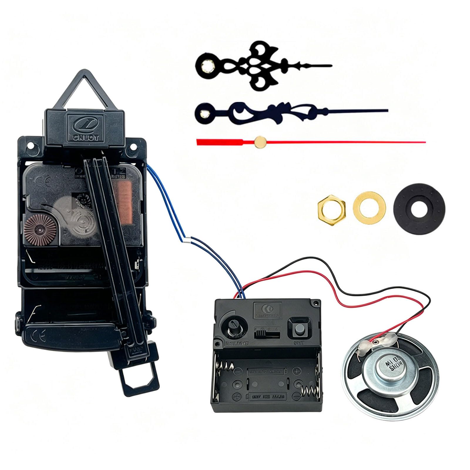 TFAOYS Quartzs Pendulum Clock Movement Mechanism with Hands Music Chimes Box Set for Wall Clock Repair Parts Replacement Accessories Wall Repair Parts Set