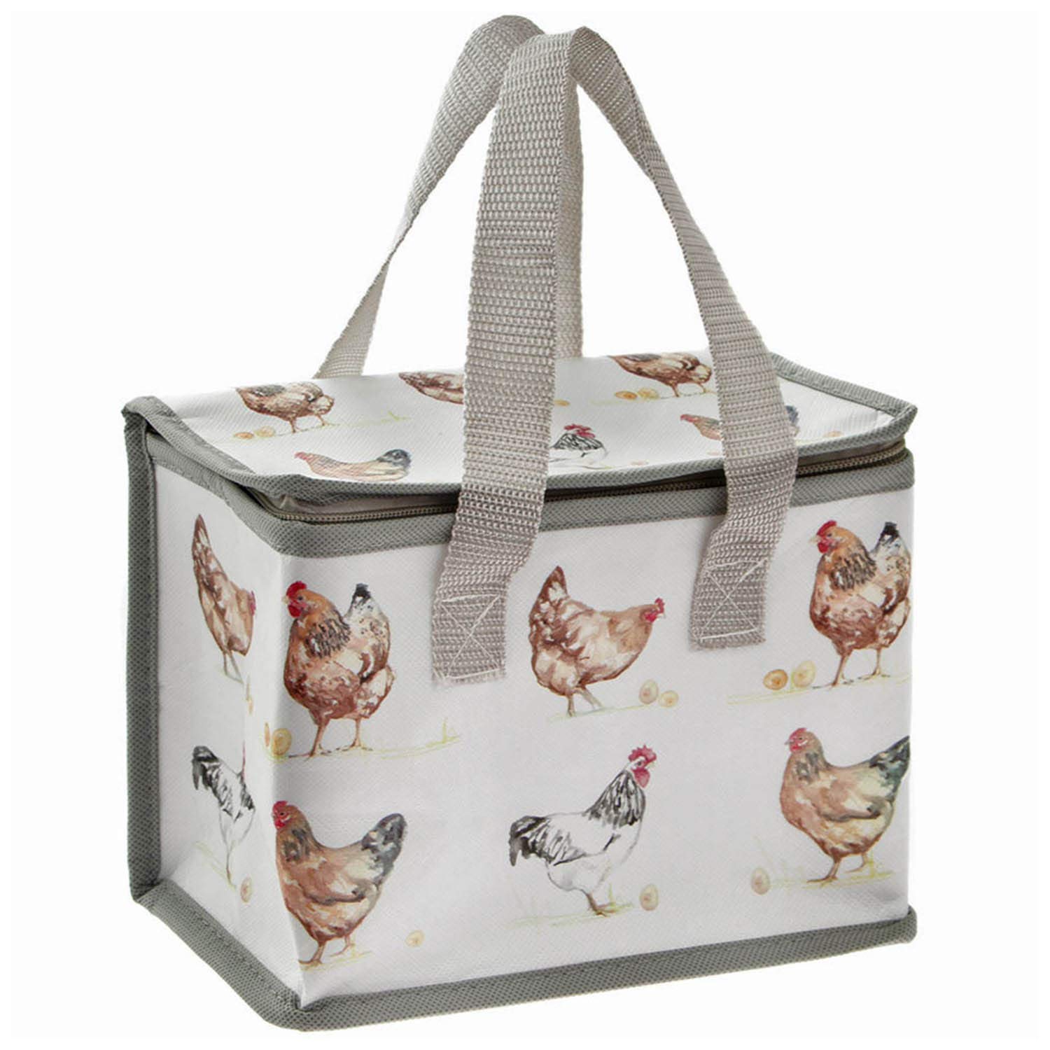 Lesser & Pavey White Chickens Lunch Bag, Muli-Colour, 22 X 12 Cm