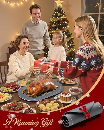 Miniatura 8 de Tapete de calentamiento para alimentos con almohadilla resistente al calor (24 x 15 pulgadas), tapete de calentamiento de alimentos para encimera