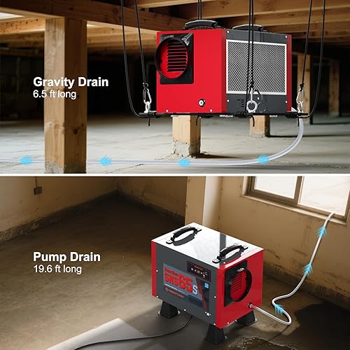 Miniatura 5 de Abestorm Deshumidificador de espacio de arrastre con bomba y manguera, deshumidificador comercial Energy Star de 120 PPD de hasta 1,300 pies