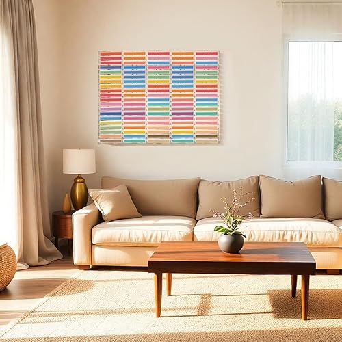 Miniatura 6 de 100 ranuras de acrílico transparente para almacenamiento de cinta de casete fácil clasificación y organización de cintas de casete, almohadillas de