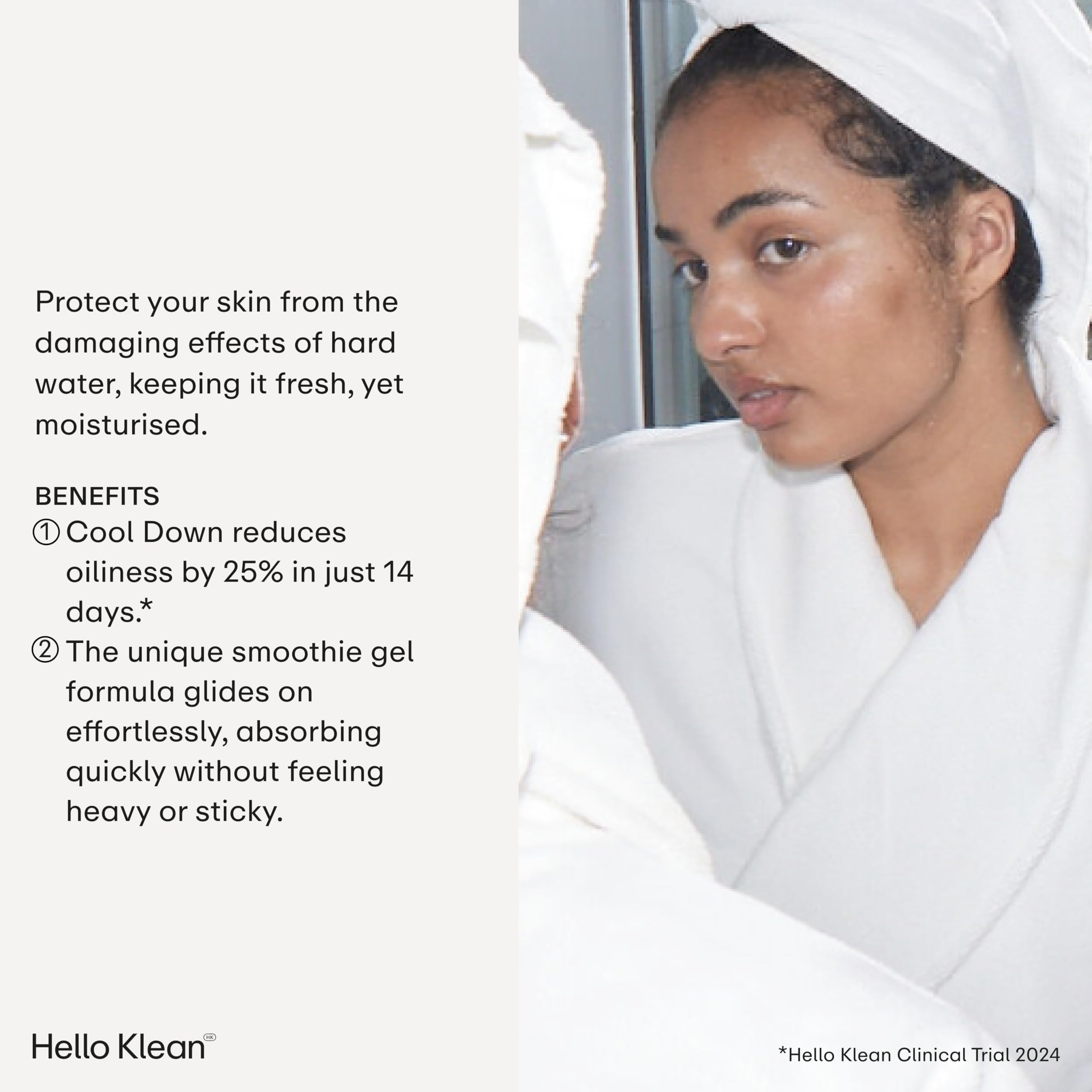 Hello Klean Cool Down Anti-Buildup Body Lotion, For Congestion-Prone Skin, Reduces Oiliness, Fights Against Hard Water - Image 4