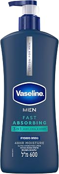 Vaseline Men Lotion, Body & Face, 24.5 Oz.