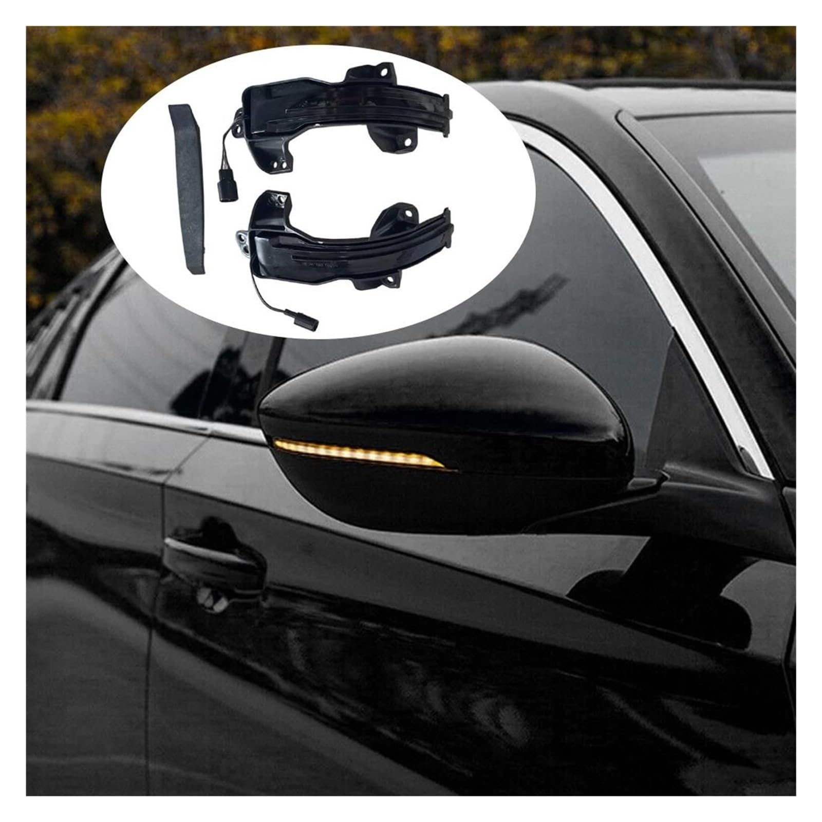 Genérico Intermitentes Laterales 2 * Luces LED Dinámicas Señal Giro Con Indicador Espejo Lateral Coche Ámbar Para CRV Para HRV Matsushi Para Ciudad