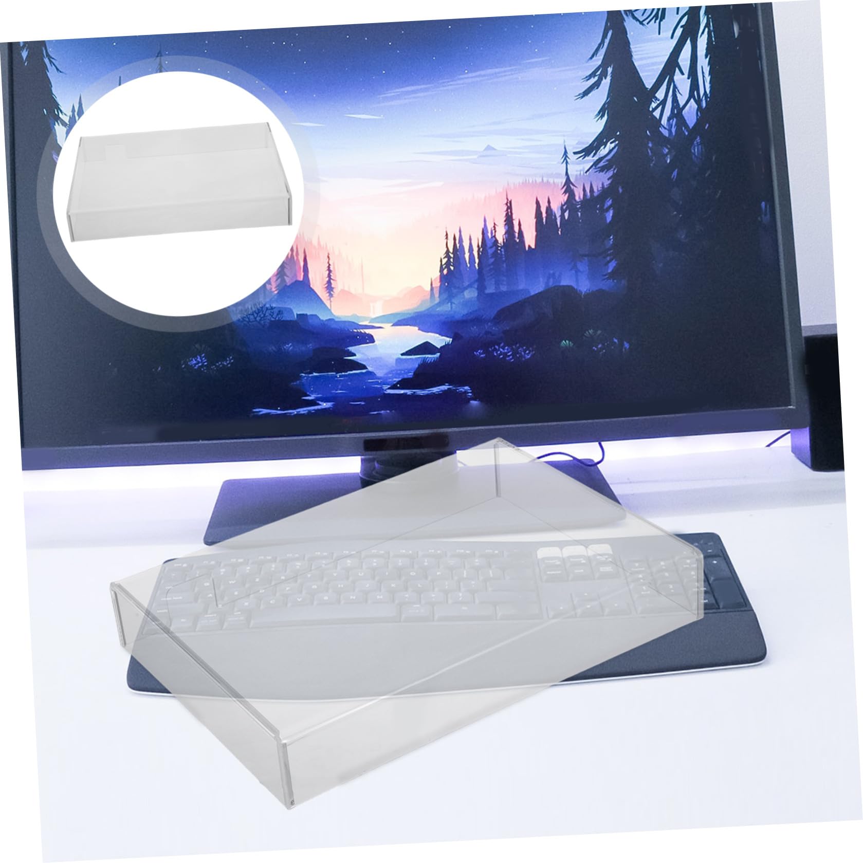 OSALADI Copri Tastiera in Acrilico Trasparente Resistente All'acqua Protezione Antipolvere e Antigatto per Laptop e Gaming Laptop per Studenti