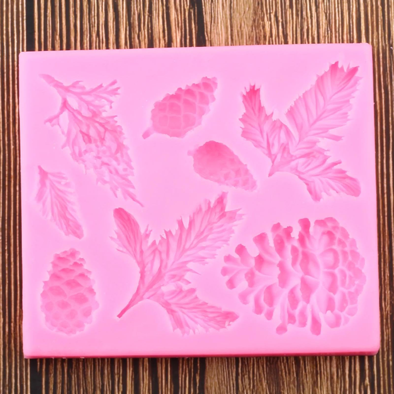 Stampi in silicone per resina, 11,3 x 9,9 cm, a forma di pigna, per decorare torte, caramelle, argilla, cioccolato