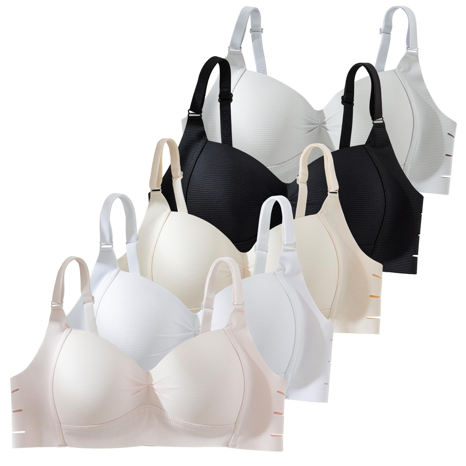 DUOFANXI Teen Bras for Girls Ages 12-14-16-18 Years Old Big Kids Training Bra Bralettes for Women Ladies,Adjustable Straps