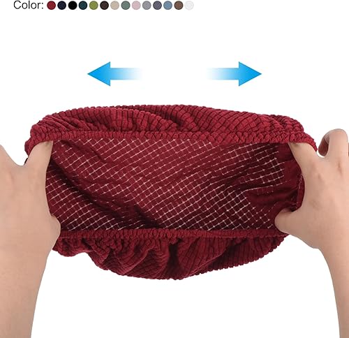 Miniatura 4 de PATIKIL Funda para taburete de bar redondo de 11 pulgadas, funda de cojín elástica lavable para silla de 11 a 16 pulgadas de diámetro, azul marino