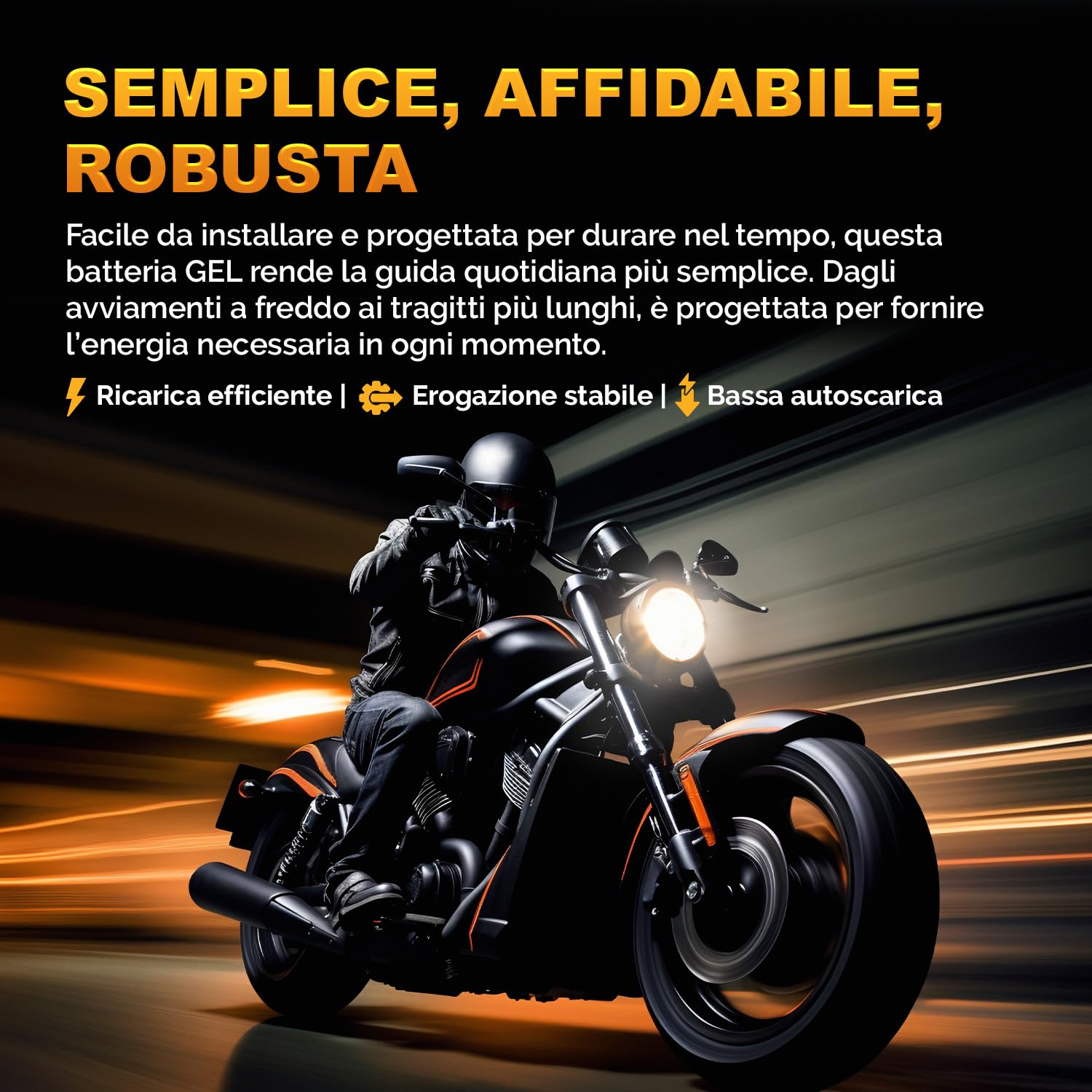 Electronicx YTZ14S GEL Batteria Moto 12V 11,2Ah 170A – Starter sigillato, senza manutenzione – Compatta, resistente a vibrazioni, anti-perdita – per moto, scooter, quad, powersport – pronta all’uso