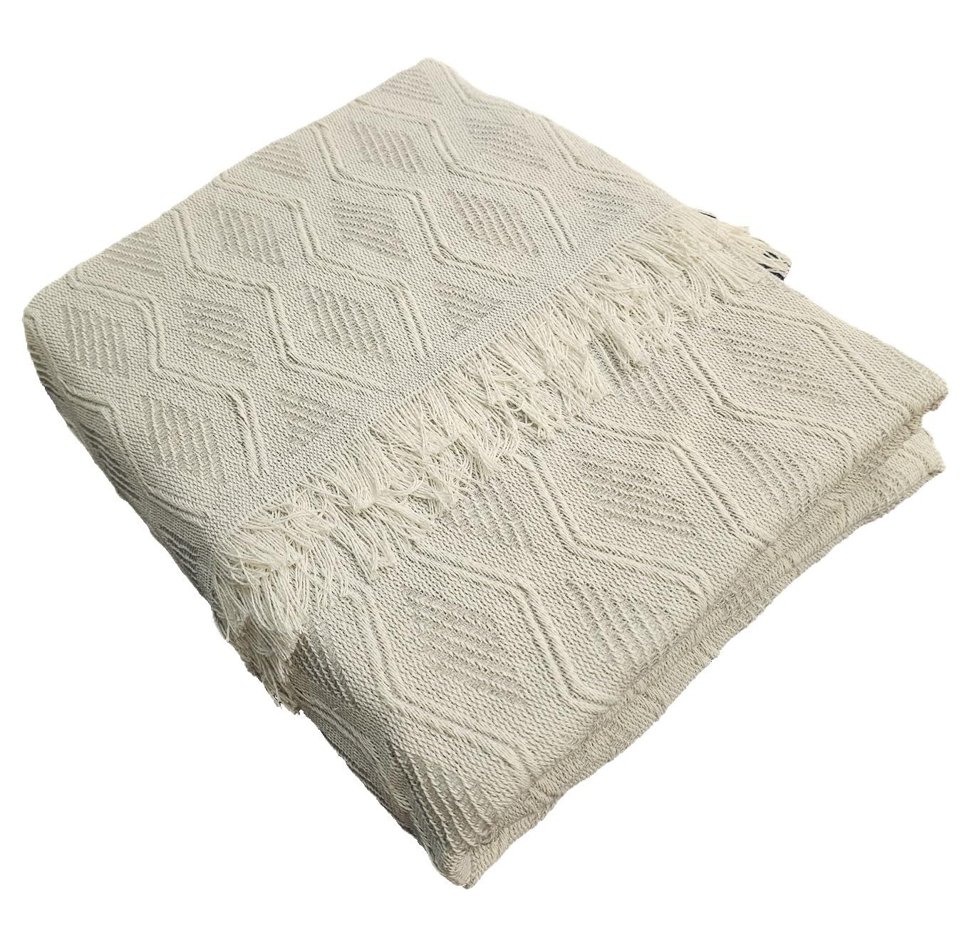 LUA VIKA Rombos Sofa Cover, Large Scarf for Sofa, Double Bed Cotton Throw Blanket, Sofa Cover, Sofa Cover, Multi-Purpose Cotton