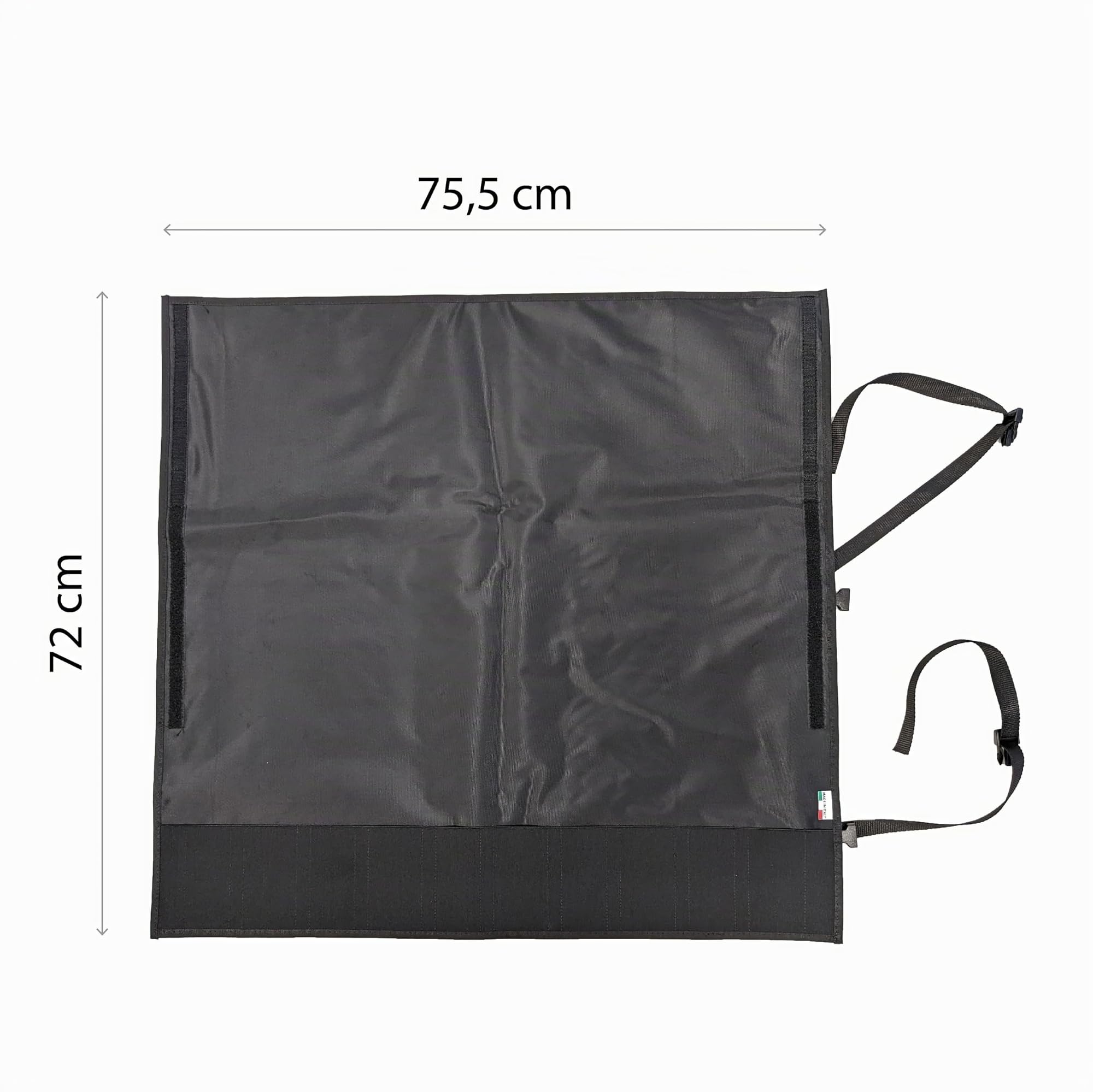 Ambrogio Sanelli, Rotolo Porta coltelli Chef, Custodia per 10 Coltelli/Accessori, Adatto per Lame fino a 30 cm, 2 Fibbie Regolabili e Maniglia per il Trasporto, Pratico e Sicuro, 75,5 x 72 cm