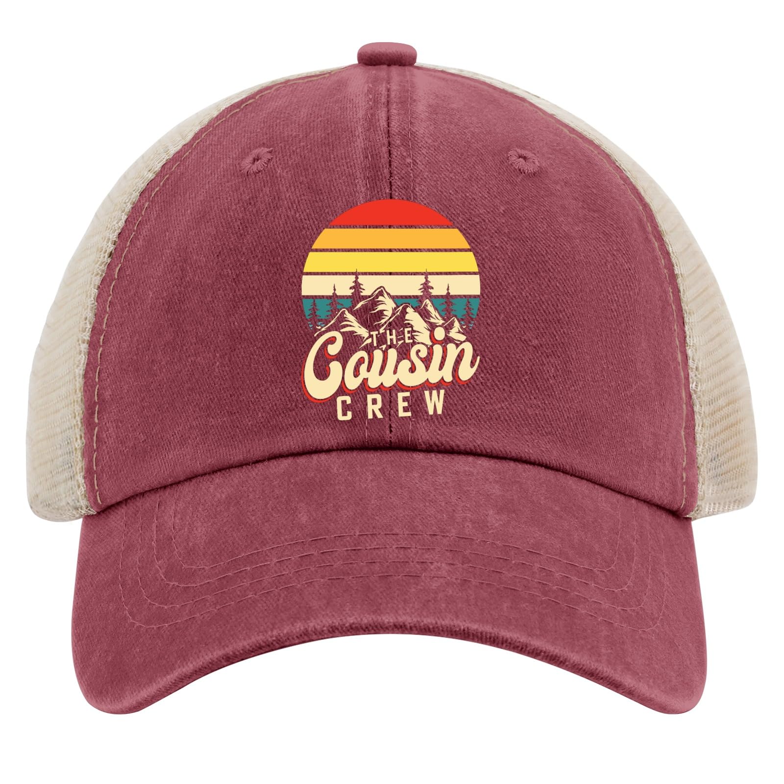 Cousin Crew Hats Men Travel Hat Big Cousin Hat Red Baseball Cap Gifts for Mom Cycling Caps