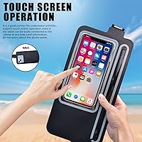 Vista 4 de Bolsas secas para teléfono, 01-negro transparente, Moda Moderna Clásico Retro