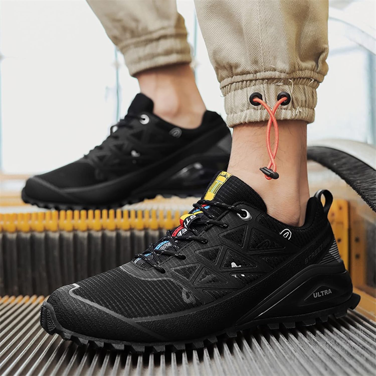 メンズゴルフシューズ、通気性メンズゴルフトレーナー軽量スパイクレスレースアップアンチスキッドカジュアルアウトドア40-50ラージサイ