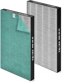 2 Pcs True HEPA KC850U Replacement Filter for Sharp KC850U Air Purifier, Premium True HEPA Filter, Part Number FZ-C100HFU