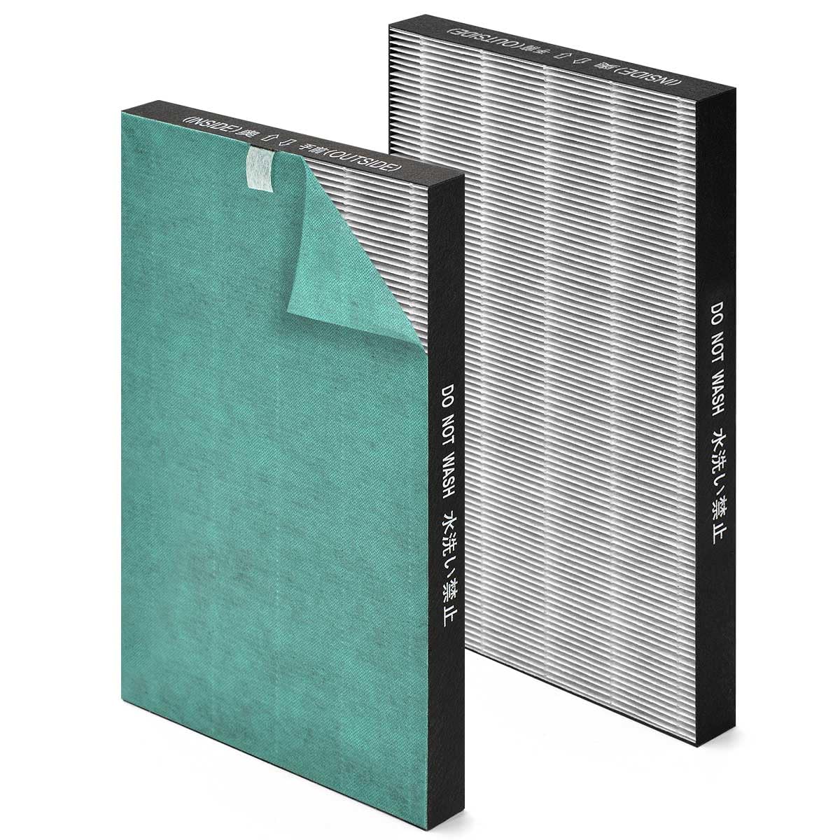 2 Pcs True HEPA KC850U Replacement Filter Compatible with KC850U Sharp Air Pur-ifier Model KC-850U, Premium True HEPA Filter for Sharp KC850U, Part Number FZ-C100HFU