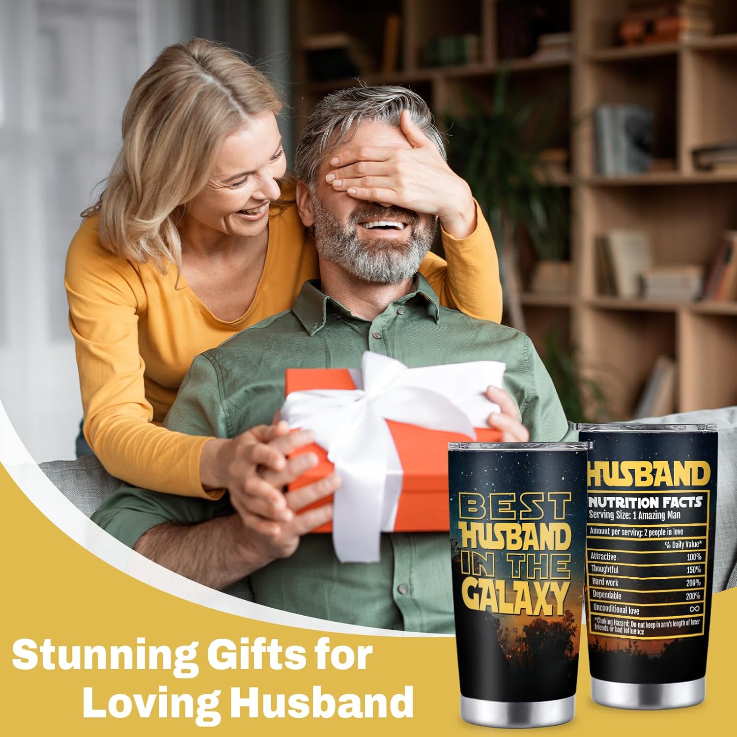 Gifts for Husband from Wife, Anniversary Wedding Gifts for Him, 20oz Insulated Tumbler Birthday Gifts for Husband, Husband Fathers Day Christmas Gifts Mug, Husband Valentines Day Gifts Ideas Cup - Image 2