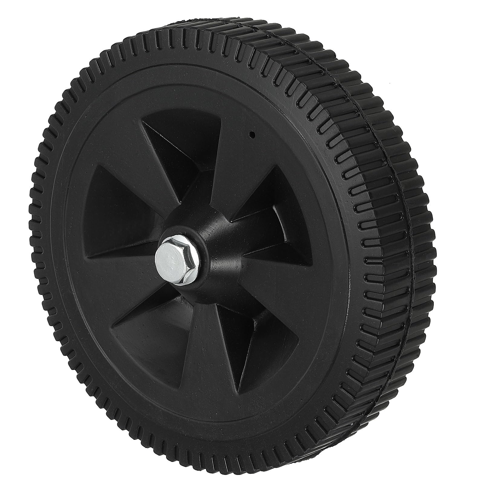 PATIKIL 7.5" Air Compressor Wheels, Universal Air Compressor Wheel Replacement Part Hollow Air Compressor Replacement Wheels with 0.5" Dia Hole, Black