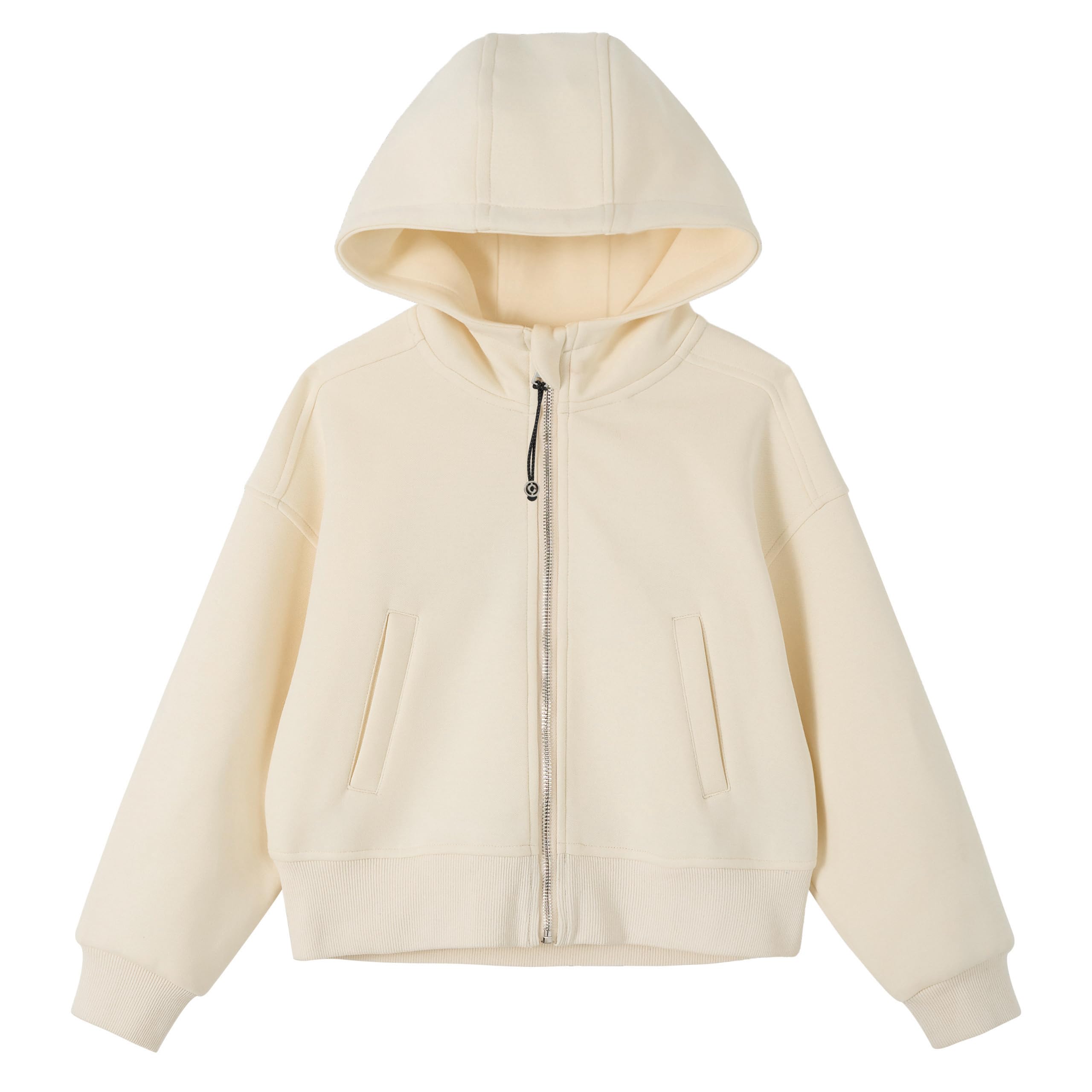 Rolanko Ragazze Felpa con Cappuccio con Cerniera, Cotone Giacca con Cappuccio a Maniche Lunghe Felpa con Tasche per Bambina