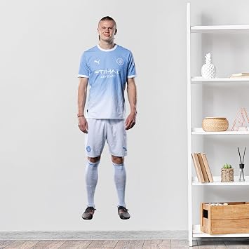 Official Manchester City Wall Sticker - Erling Haaland 26/27 Player Wall Decal 120cm Height