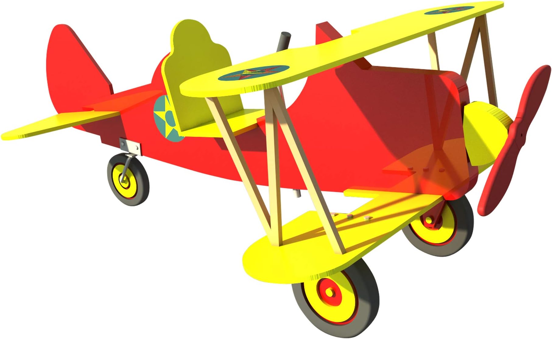 I.E. Pedal Car Biplane Plans DIY Ride On Air Plane Outdoor fun
