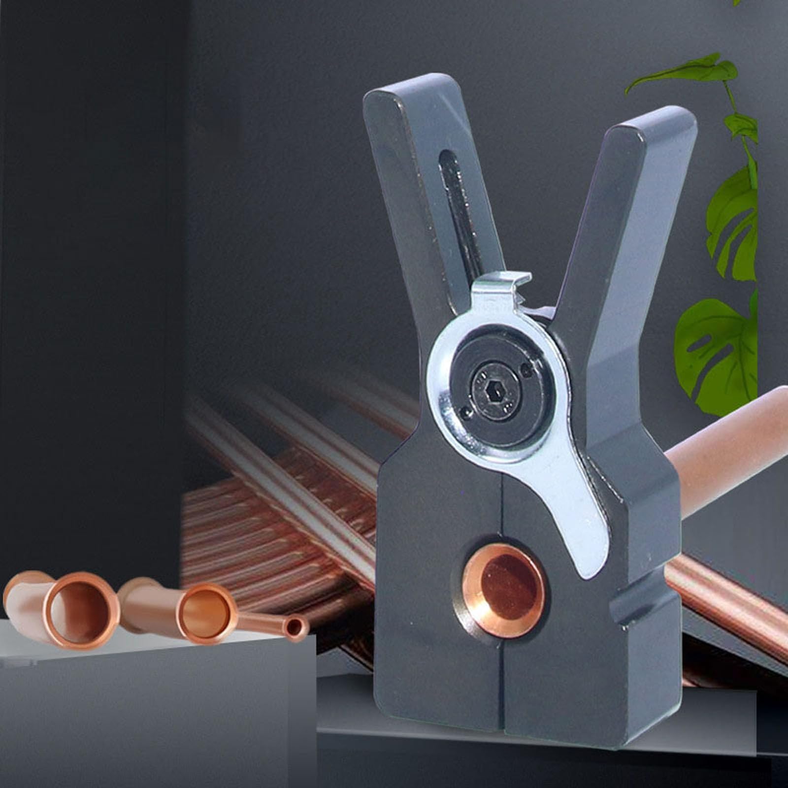 Kit Elettrico per Espansione e Svasatura Tubi, Svasatore HVAC a Batteria per Tubi in Rame Morbido/Alluminio/Ottone, 8 Morsetti Inclusi, Lunga Autonomia, Luce LED, Leggero per Uso sul Campo
