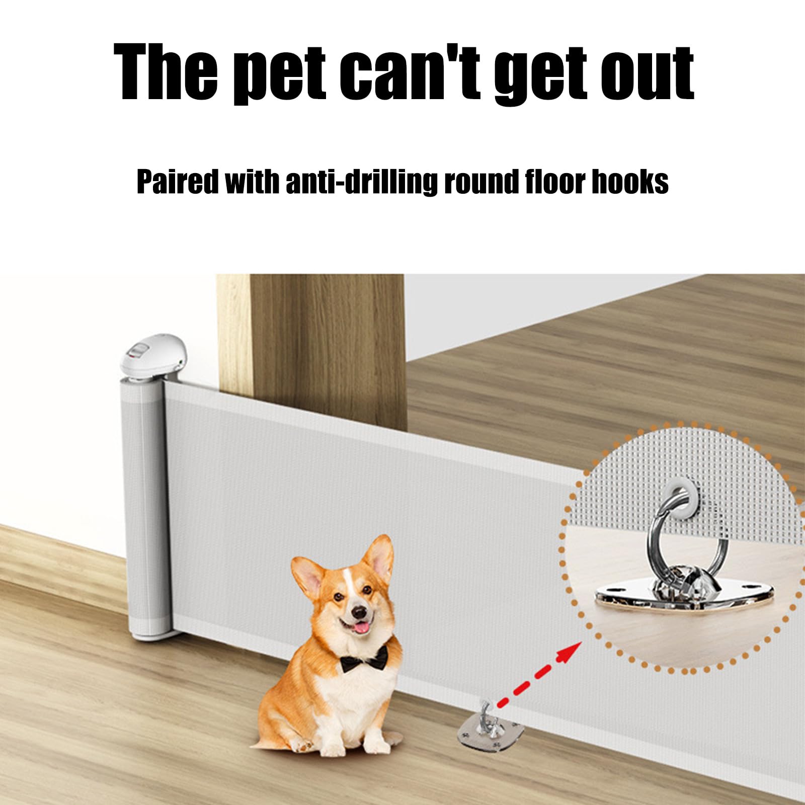 Regolabile Baby Scale Guardia Retrattile Mesh Cancelli Del Bambino Per Porte E Aperture Domestico Cane Barriera Enduring Per Terrazze Del Portico Interno Deck