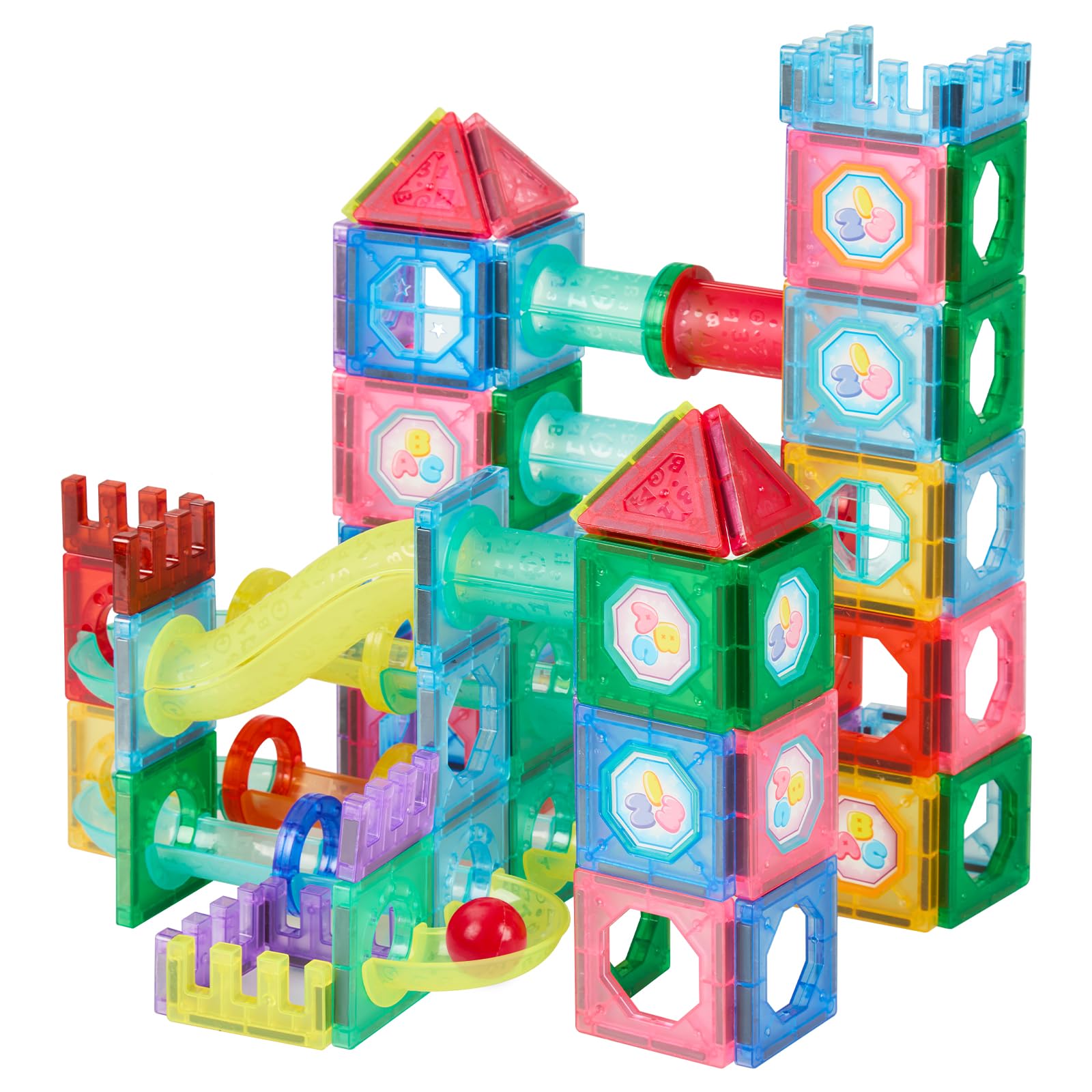Minifactory 42/158PCS Magnetic Tiles Building Blocks Toys, 3D Magnetic Construction Tiles STEM Educational Learning Toy Set, Magnet Building Blocks for Boys Girls Age 3-14 (158PCS)